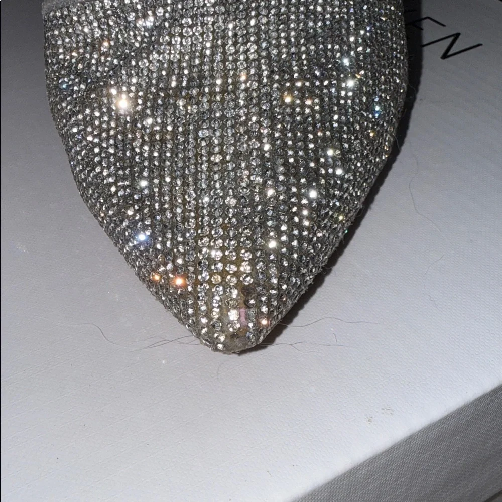 Silver Steve Madden Rhinestone Boots - Picture 4 of 8